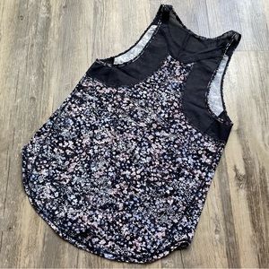 Black Floral Lululemon Sculpt Tank II Tank Top